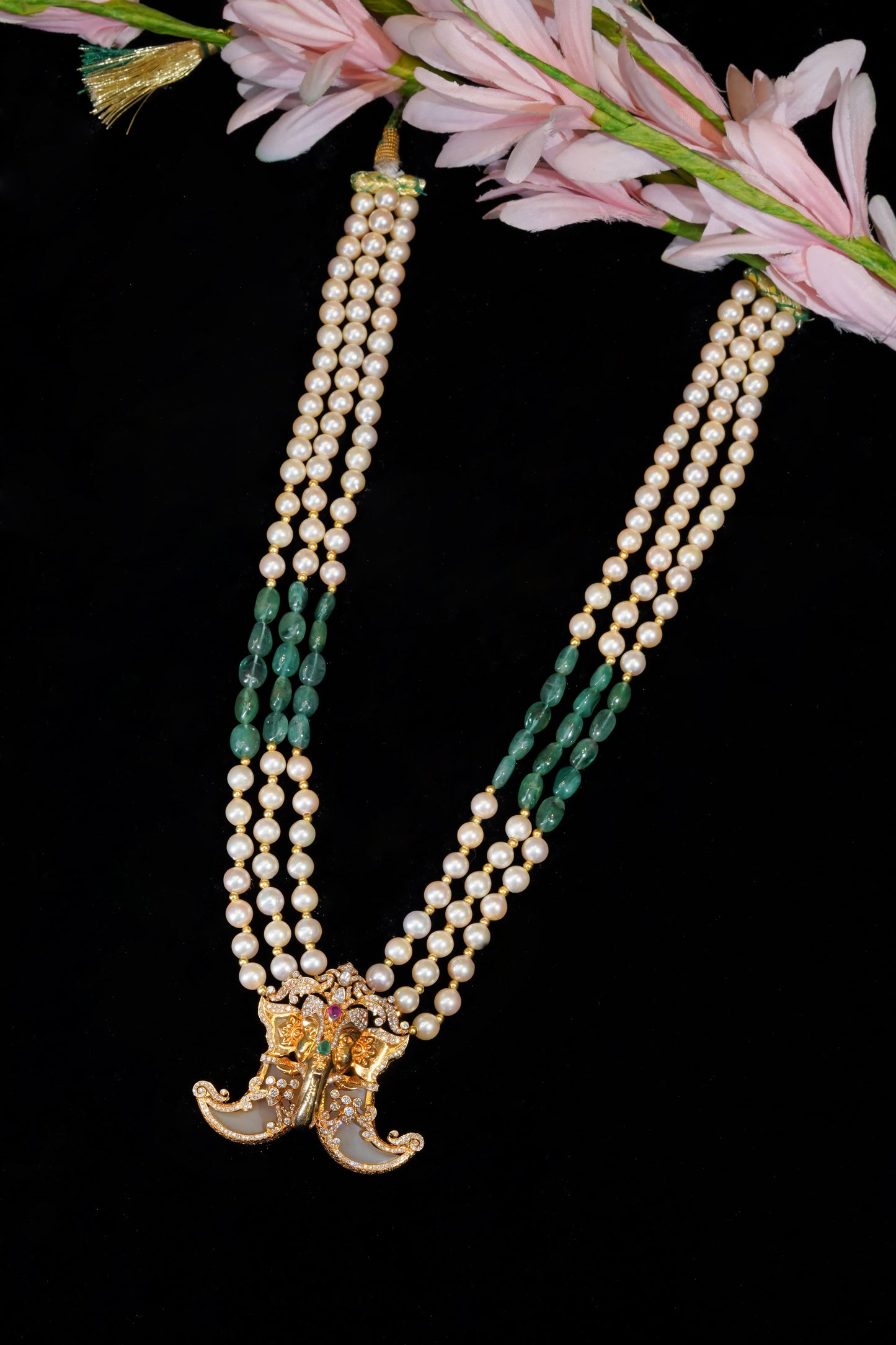18K Pearl Dori Moonlit Aura Pendant