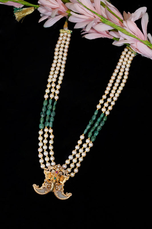18K Pearl Dori Moonlit Aura Pendant