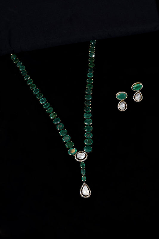 18K Emerald Seraphine Crest Necklace