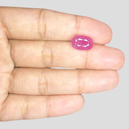 Buy Authentic Natural Ruby - Cushion 5.51 Carats 11.78x9.63x4.85mm Size