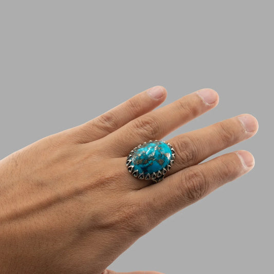 Feroza (Turquoise) 925 Italian Silver Artistic Ring