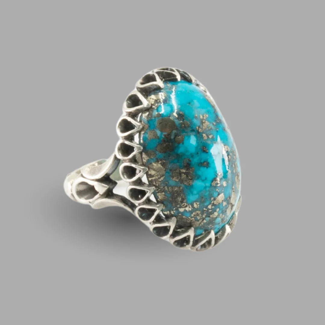 Feroza (Turquoise) 925 Italian Silver Artistic Ring