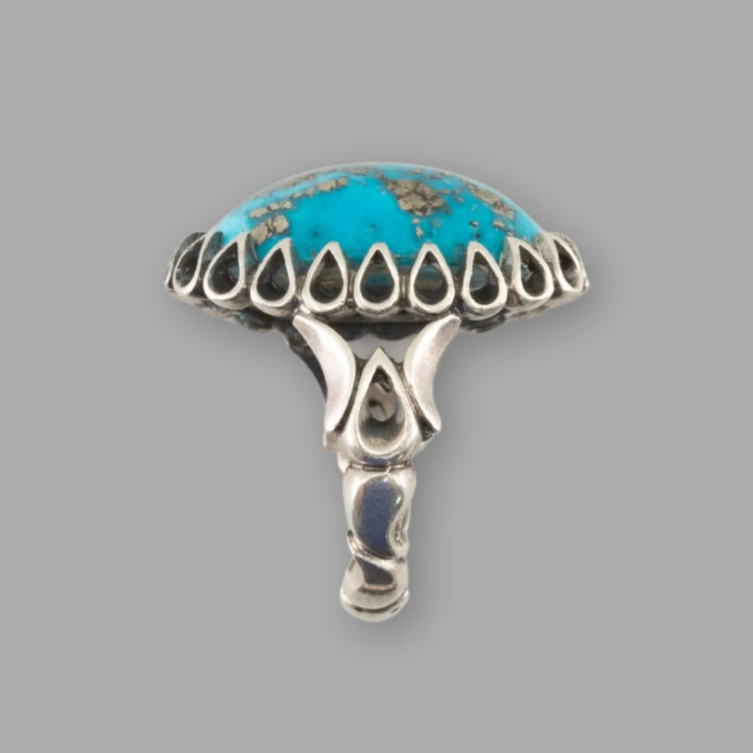 Feroza (Turquoise) 925 Italian Silver Artistic Ring