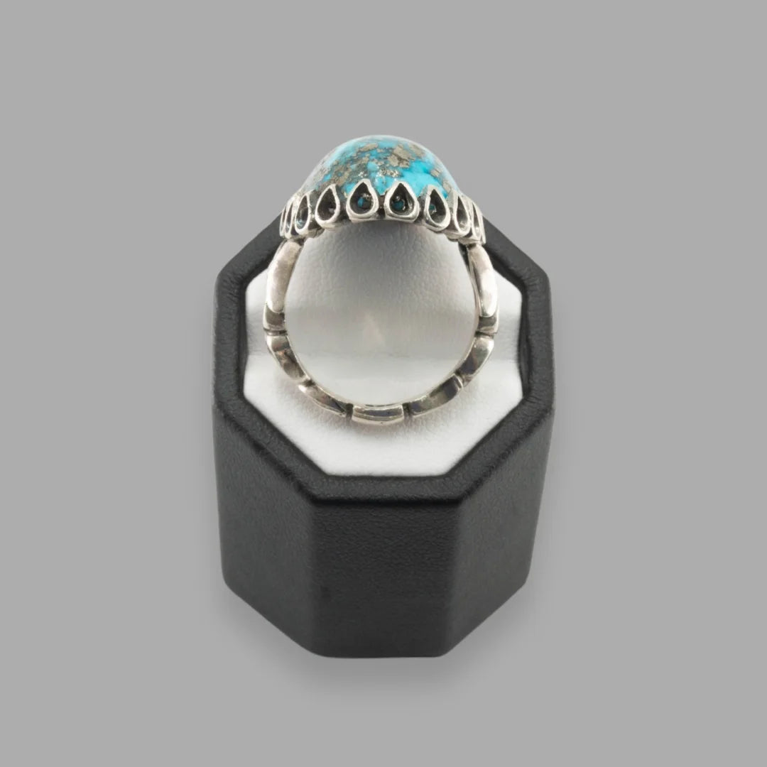 Feroza (Turquoise) 925 Italian Silver Artistic Ring