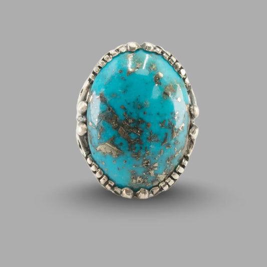 Feroza (Turquoise) 925 Italian Silver Bold Ring