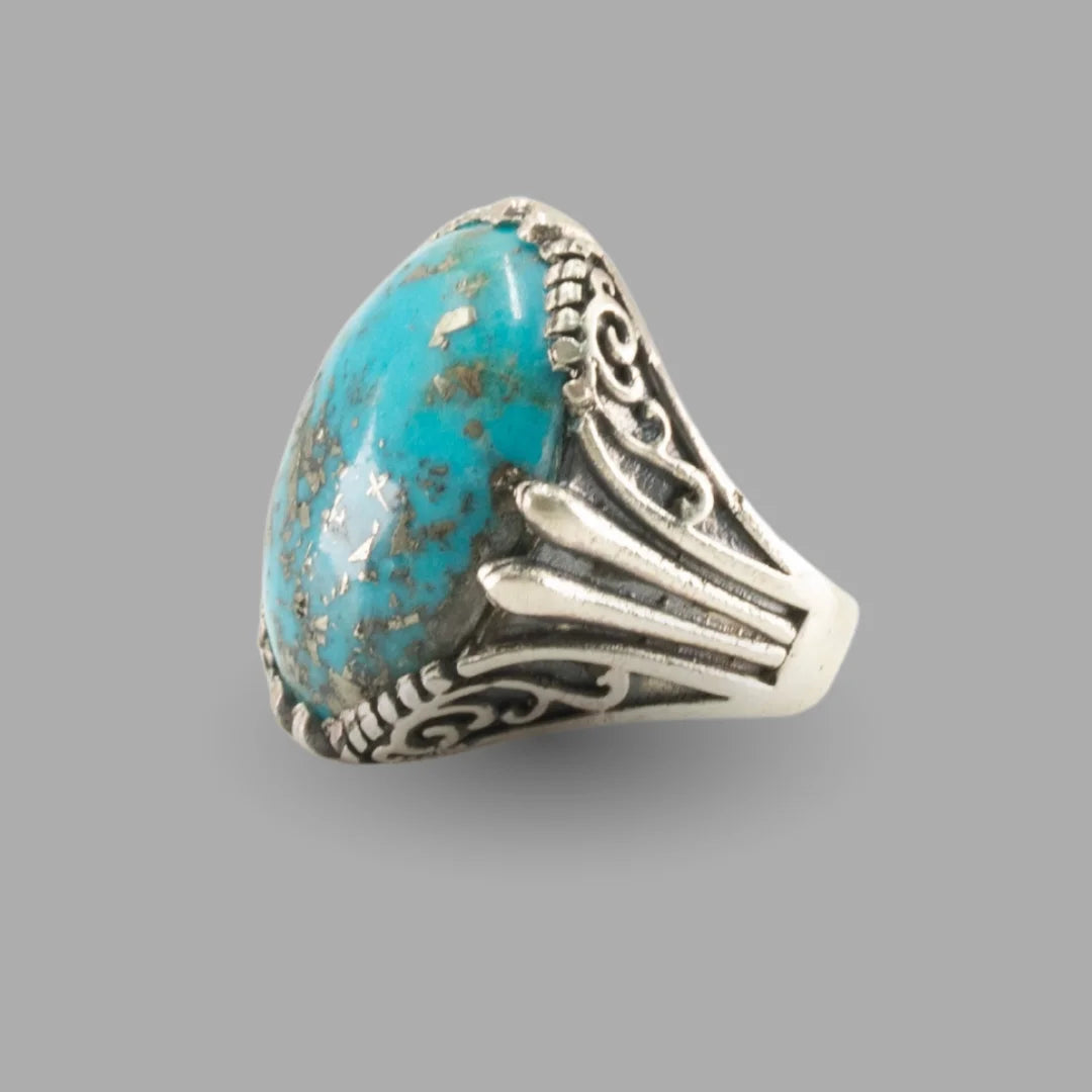 Feroza (Turquoise) 925 Italian Silver Bold Ring