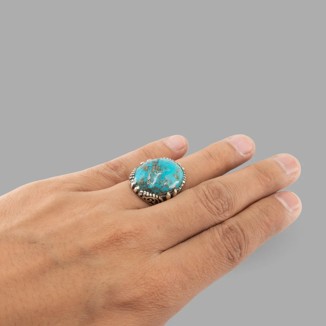 Feroza (Turquoise) 925 Italian Silver Bold Ring