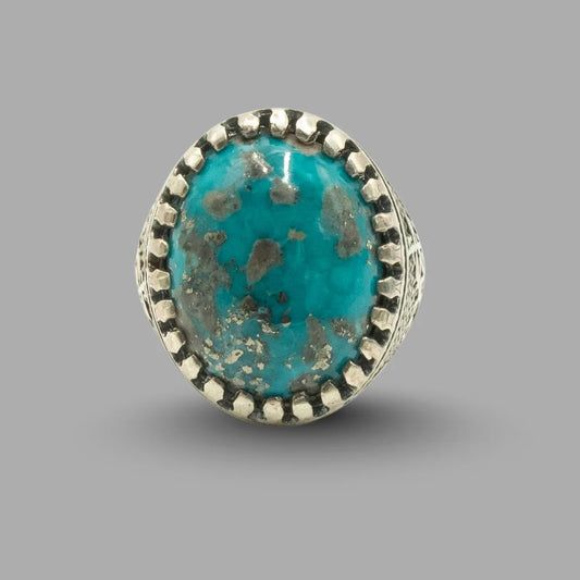 Feroza (Turquoise) 925 Italian Silver Classic Ring