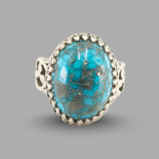 Feroza (Turquoise) 925 Italian Silver Elegant Ring