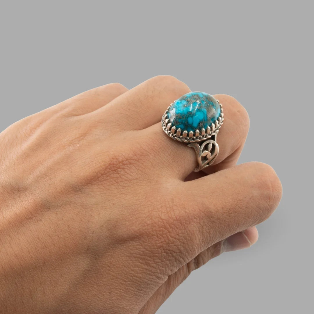 Feroza (Turquoise) 925 Italian Silver Elegant Ring