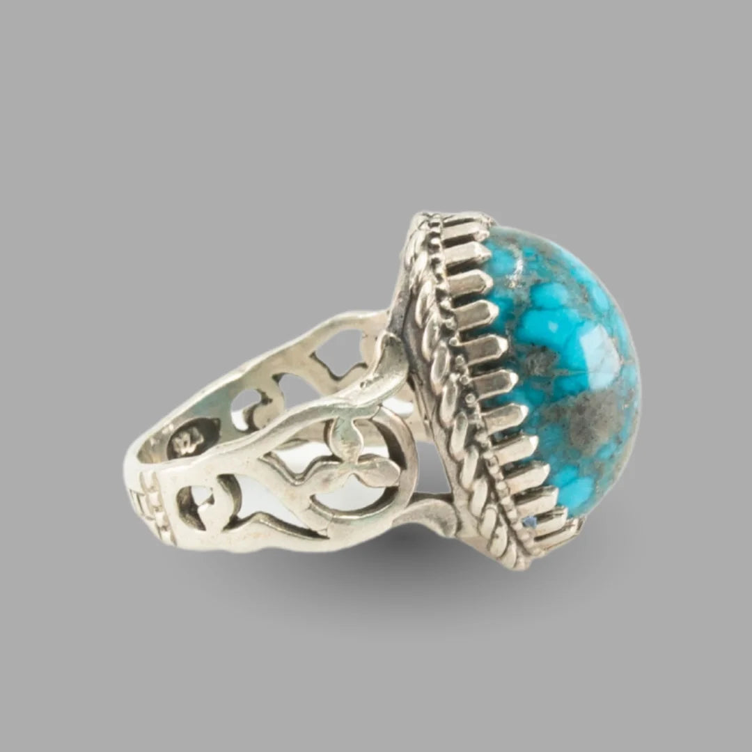 Feroza (Turquoise) 925 Italian Silver Elegant Ring