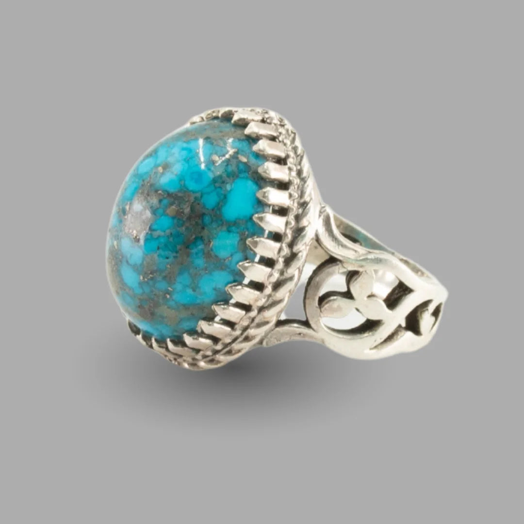 Feroza (Turquoise) 925 Italian Silver Elegant Ring