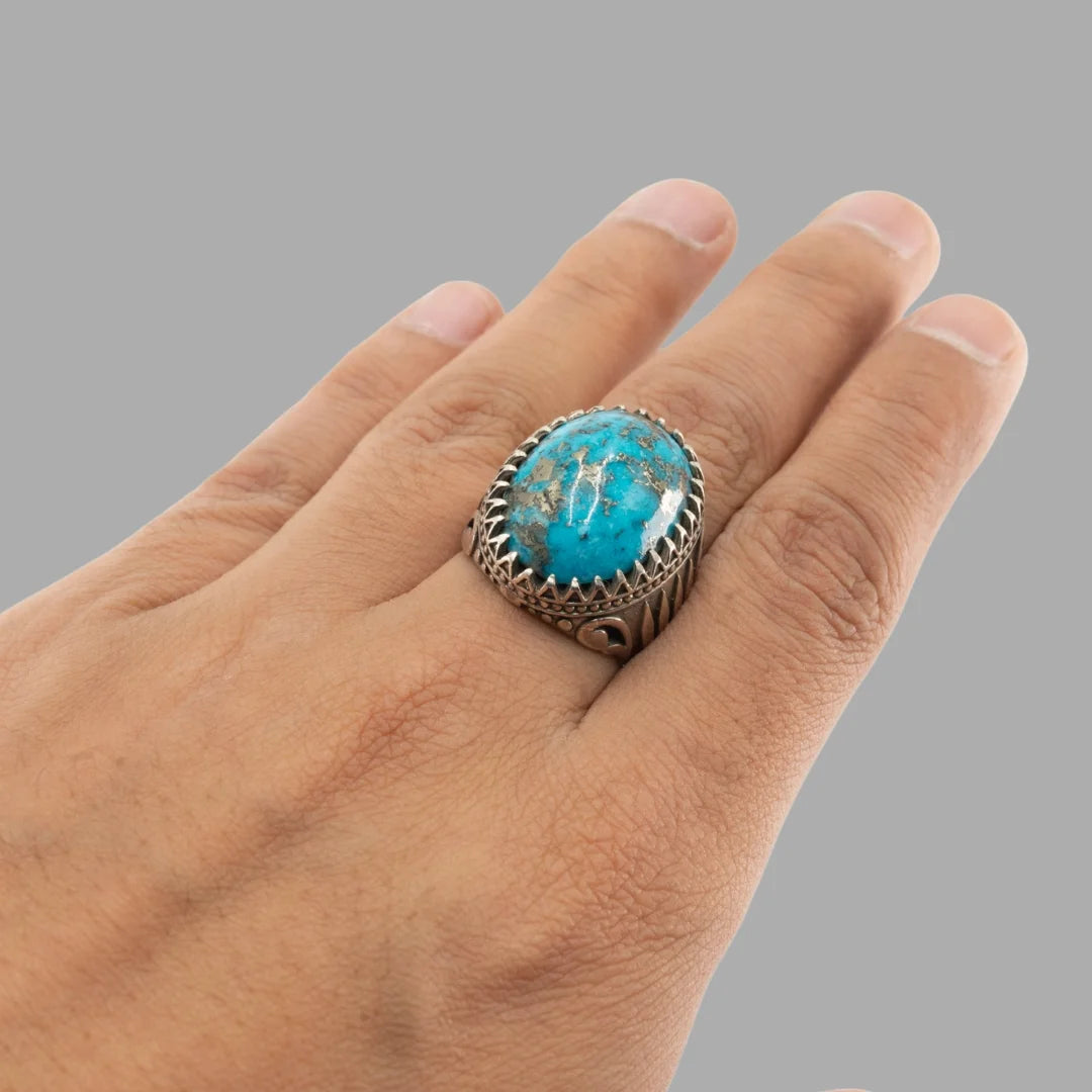 Feroza (Turquoise) 925 Italian Silver Premium Ring