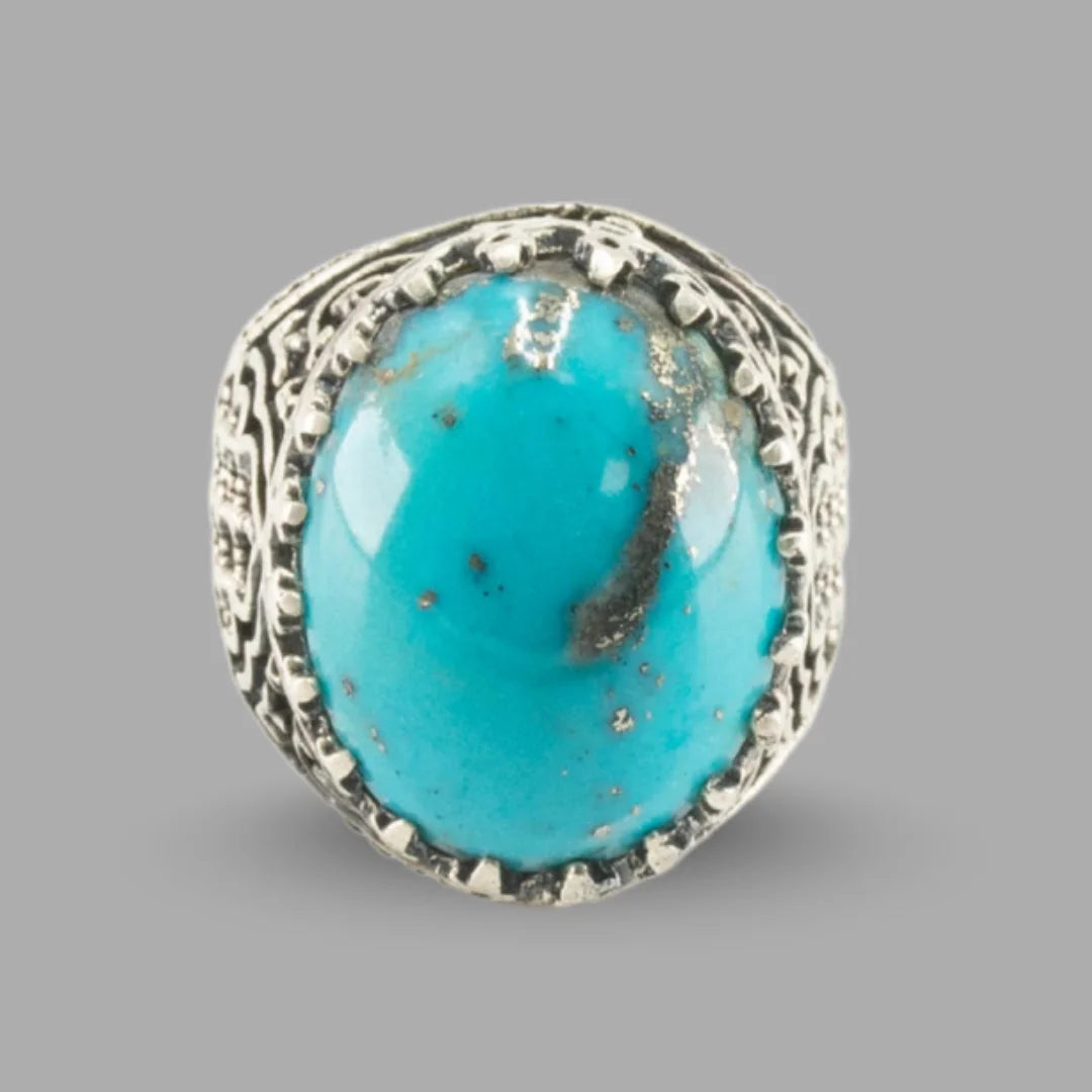 Feroza (Turquoise) 925 Italian Silver Royal Ring