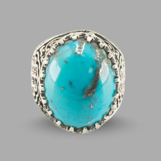 Feroza (Turquoise) 925 Italian Silver Royal Ring