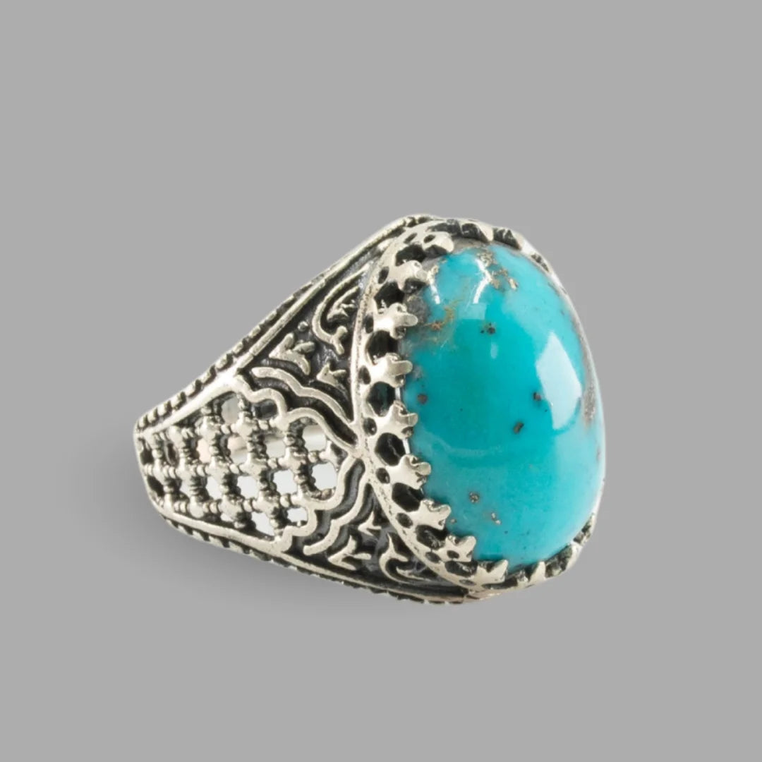 Feroza (Turquoise) 925 Italian Silver Royal Ring