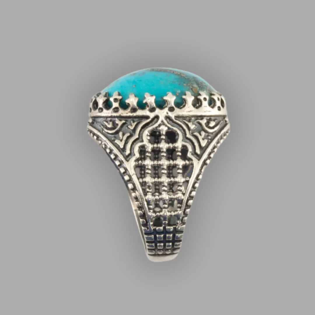 Feroza (Turquoise) 925 Italian Silver Royal Ring
