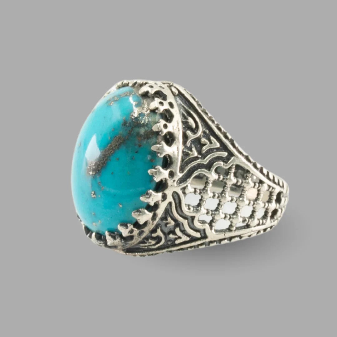 Feroza (Turquoise) 925 Italian Silver Royal Ring