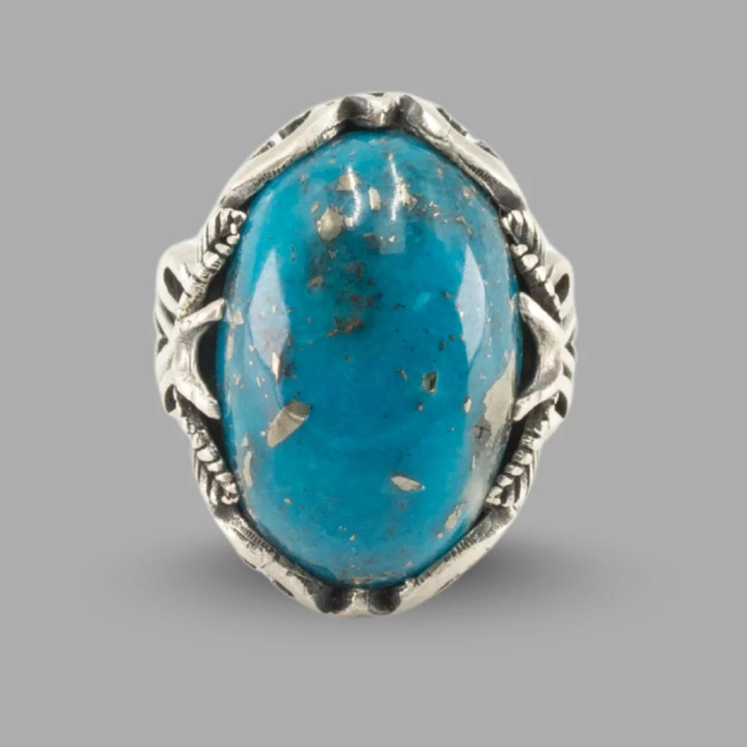 Feroza (Turquoise) 925 Italian Silver Vintage Ring