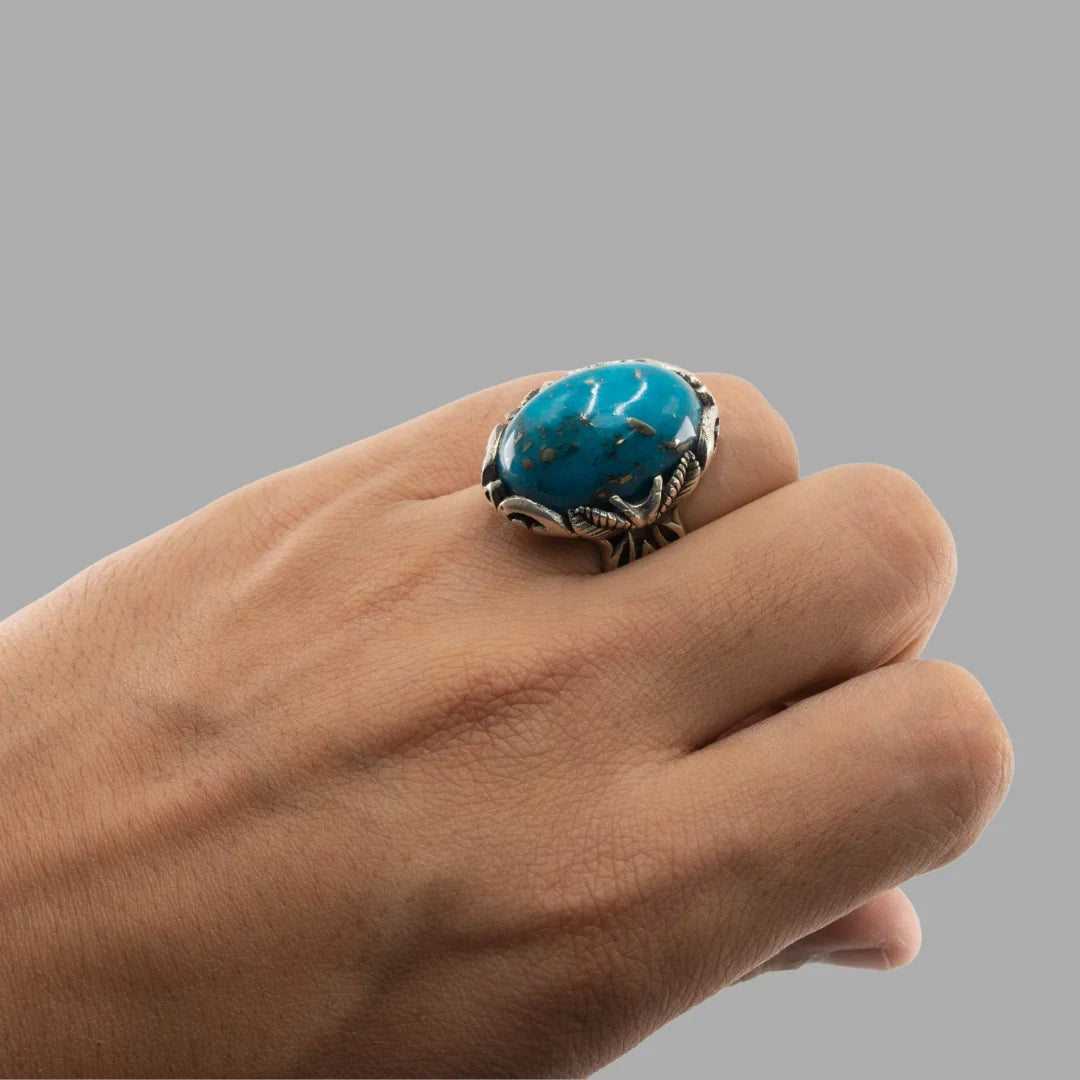 Feroza (Turquoise) 925 Italian Silver Vintage Ring