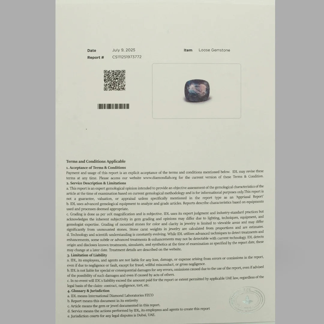 Natural Bi-Color Sapphire (Pitambari) Cushion Mixed Cut - 3.88 Carats