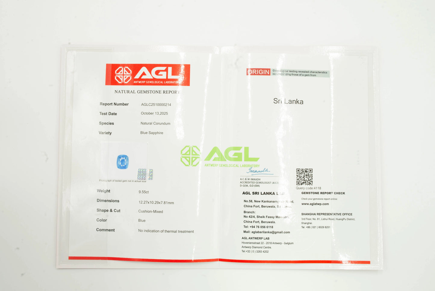 Natural Blue Sapphire Cushion Mixed Cut - 9.55 Carats