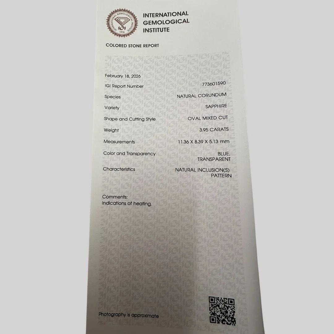 Natural Blue Sapphire Oval Mixed Cut - 3.95 Carats