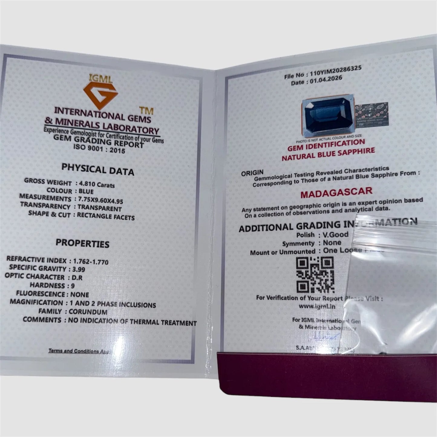 Natural Blue Sapphire Rectangle Facets - 4.810 Carats