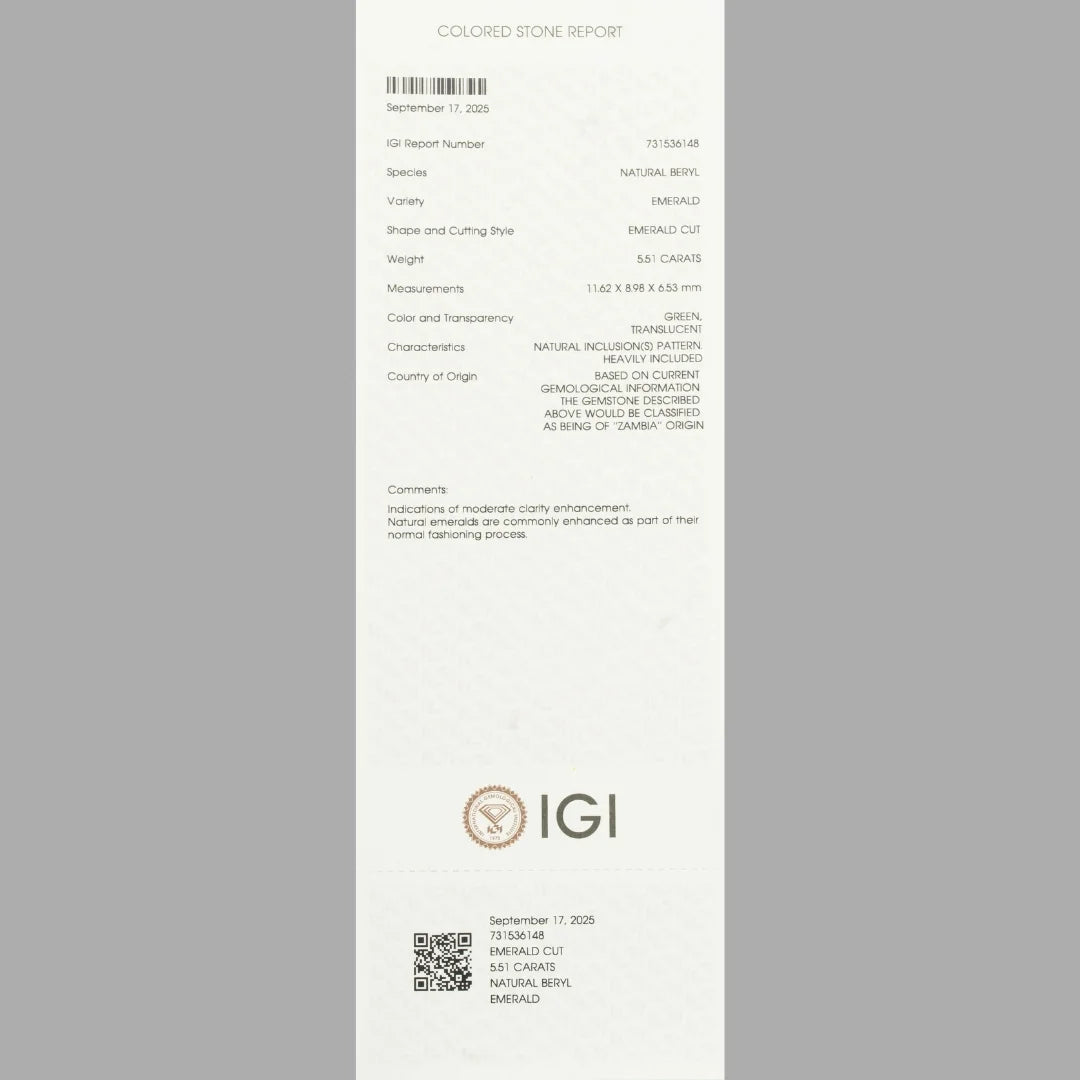 Natural Emerald - 5.51 Carats