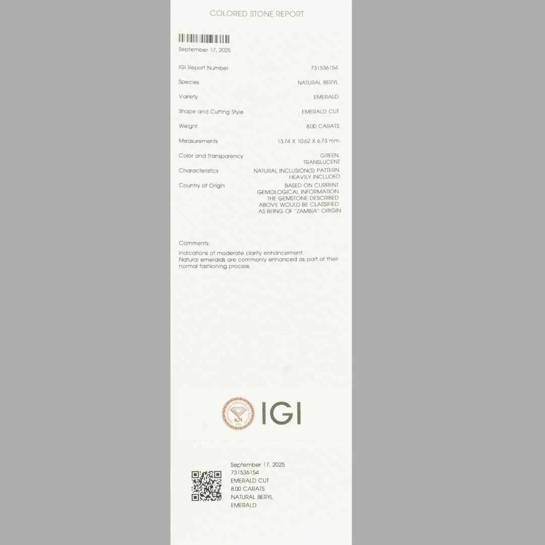 Natural Emerald - 8.00 Carats