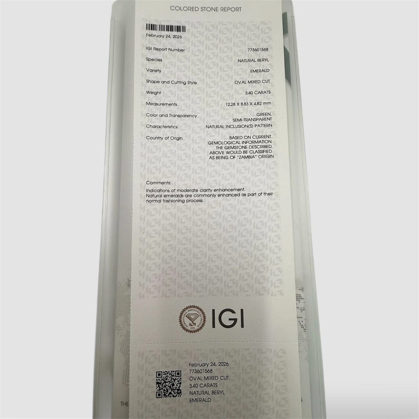 Natural Emerald Oval Mixed Cut - 3.40 Carats