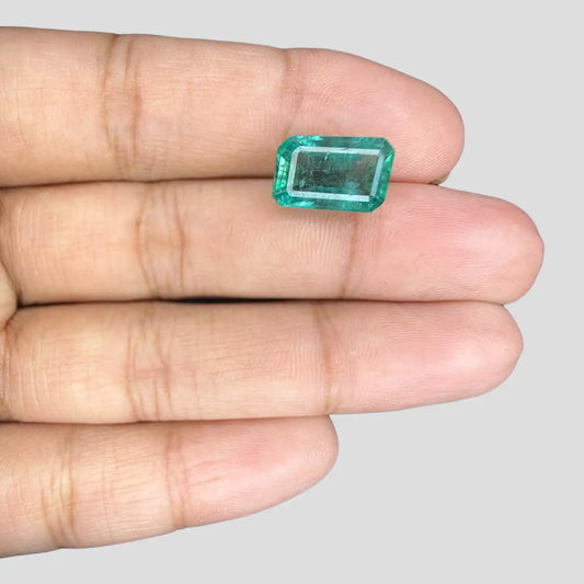 Natural Emerald Stone for Sale In Emerald Cut Shape 3.48 Carats 11.39x7.36x5.63mm Size