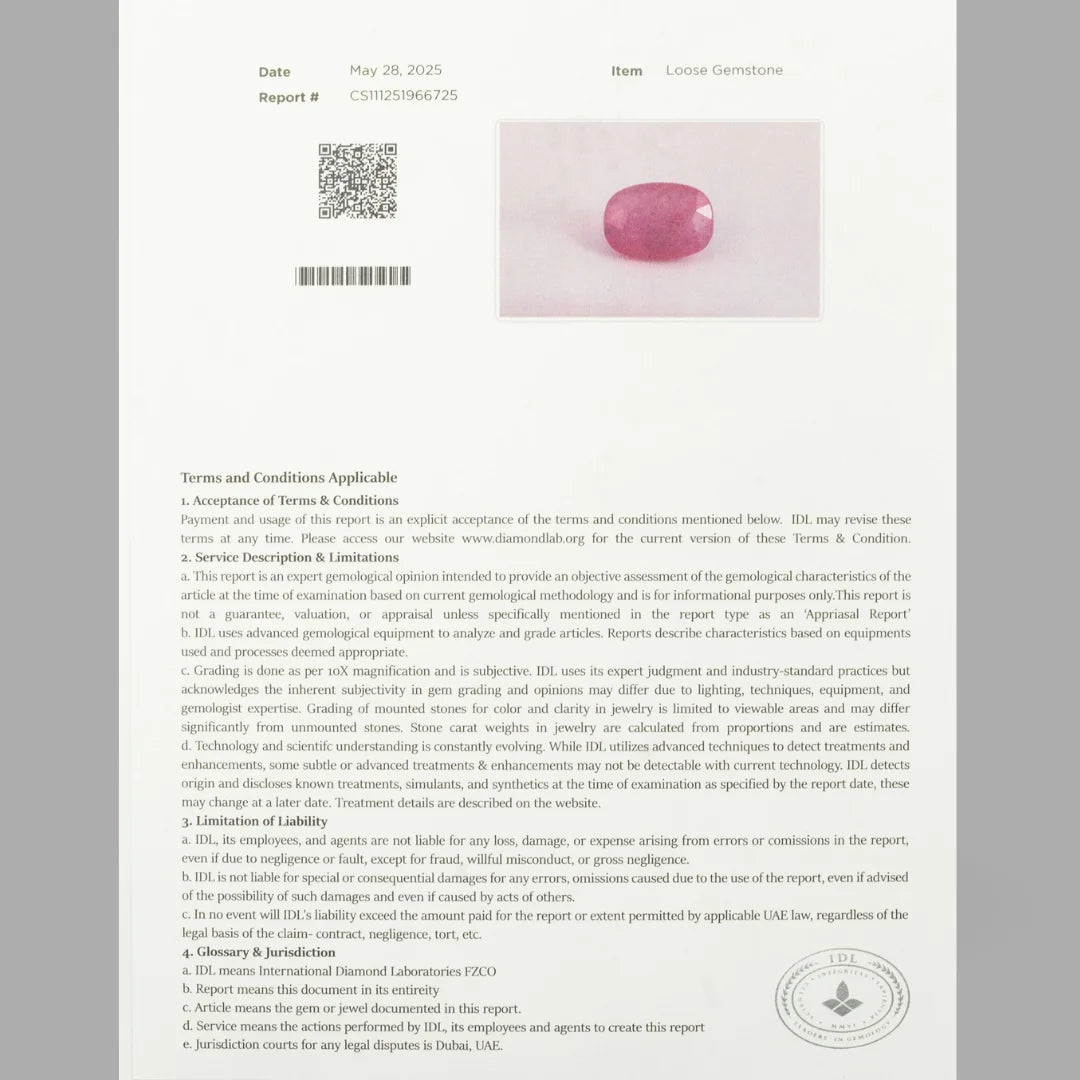 Natural Ruby Cushion Mixed Cut - 4.07 Carats