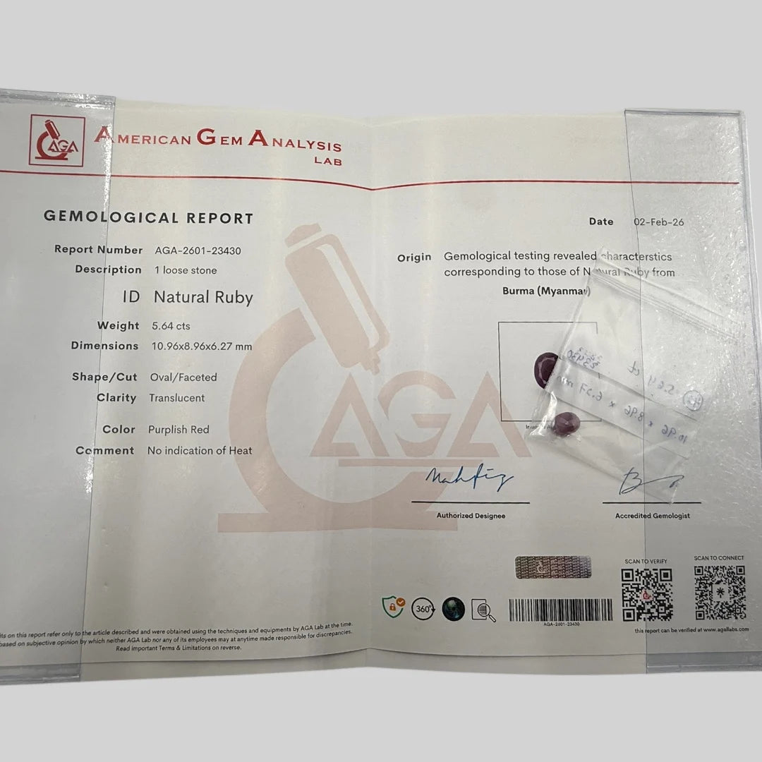 Natural Ruby Oval/Faceted Cut - 5.64 Carats