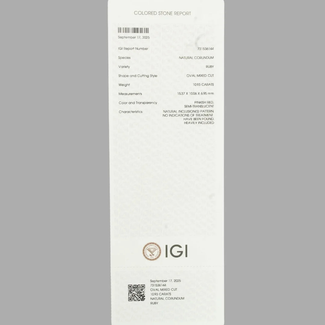 Natural Ruby Oval Mixed Cut - 10.93 Carats