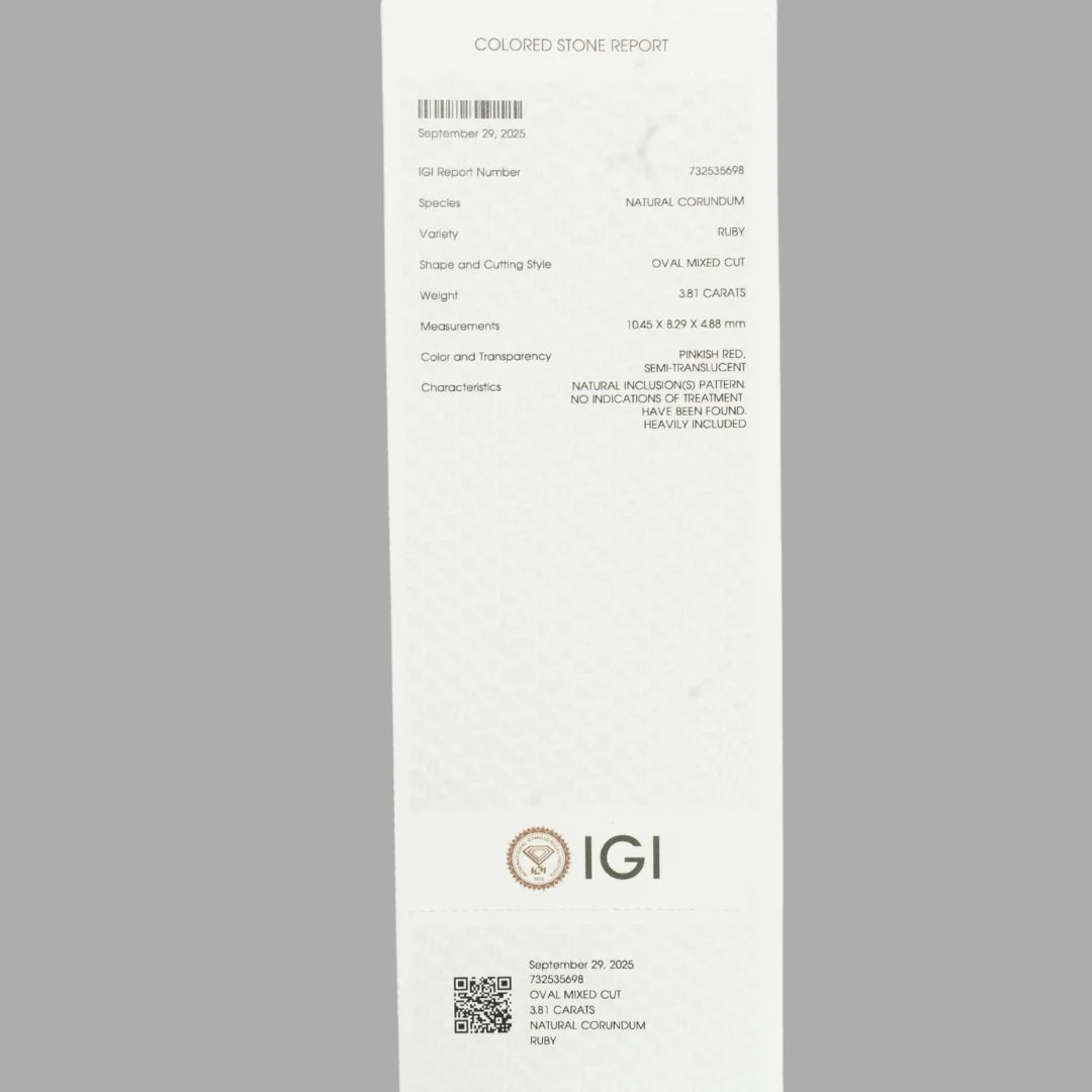 Natural Ruby Oval Mixed Cut - 3.81 Carats