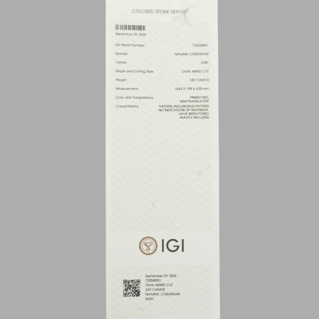 Natural Ruby Oval Mixed Cut - 3.87 Carats
