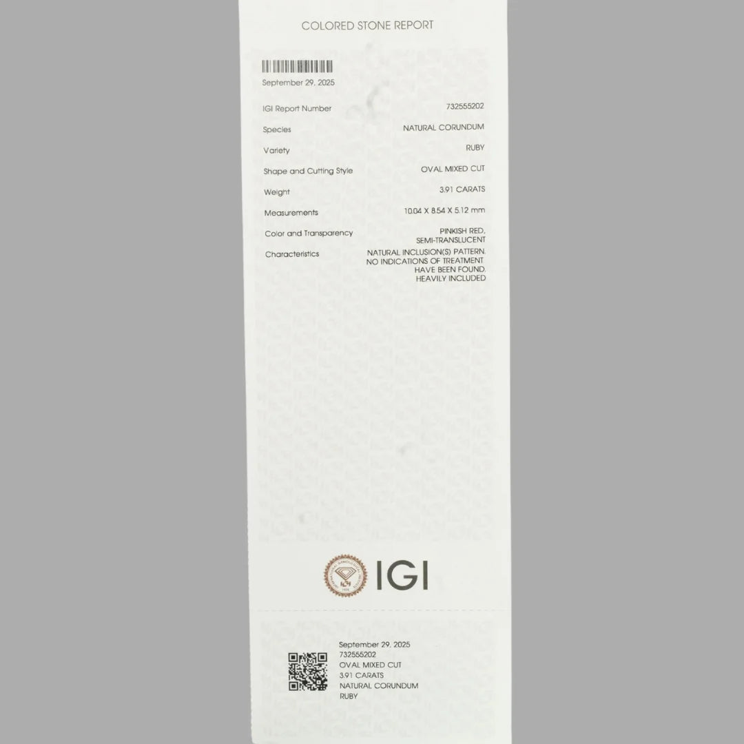 Natural Ruby Oval Mixed Cut - 3.91 Carats