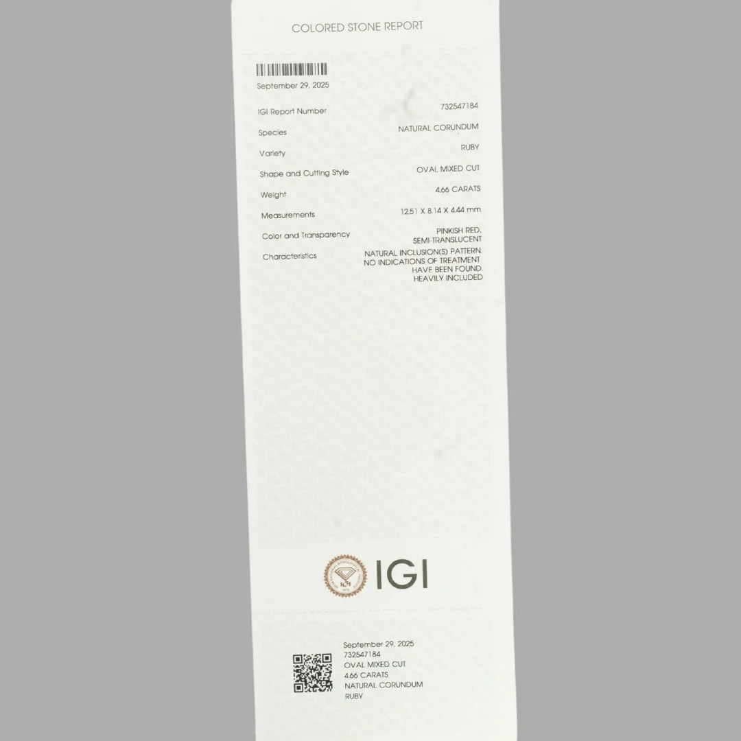 Natural Ruby Oval Mixed Cut - 4.66 Carats