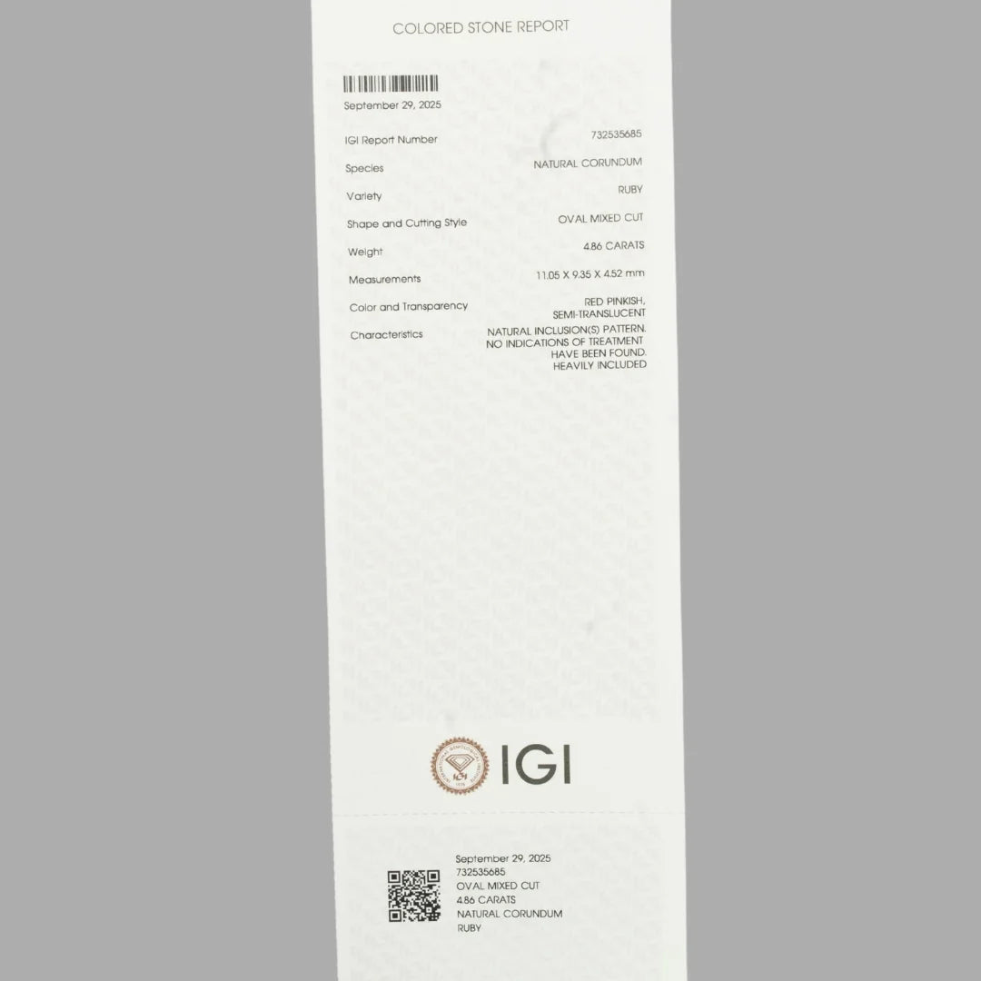 Natural Ruby Oval Mixed Cut - 4.86 Carats