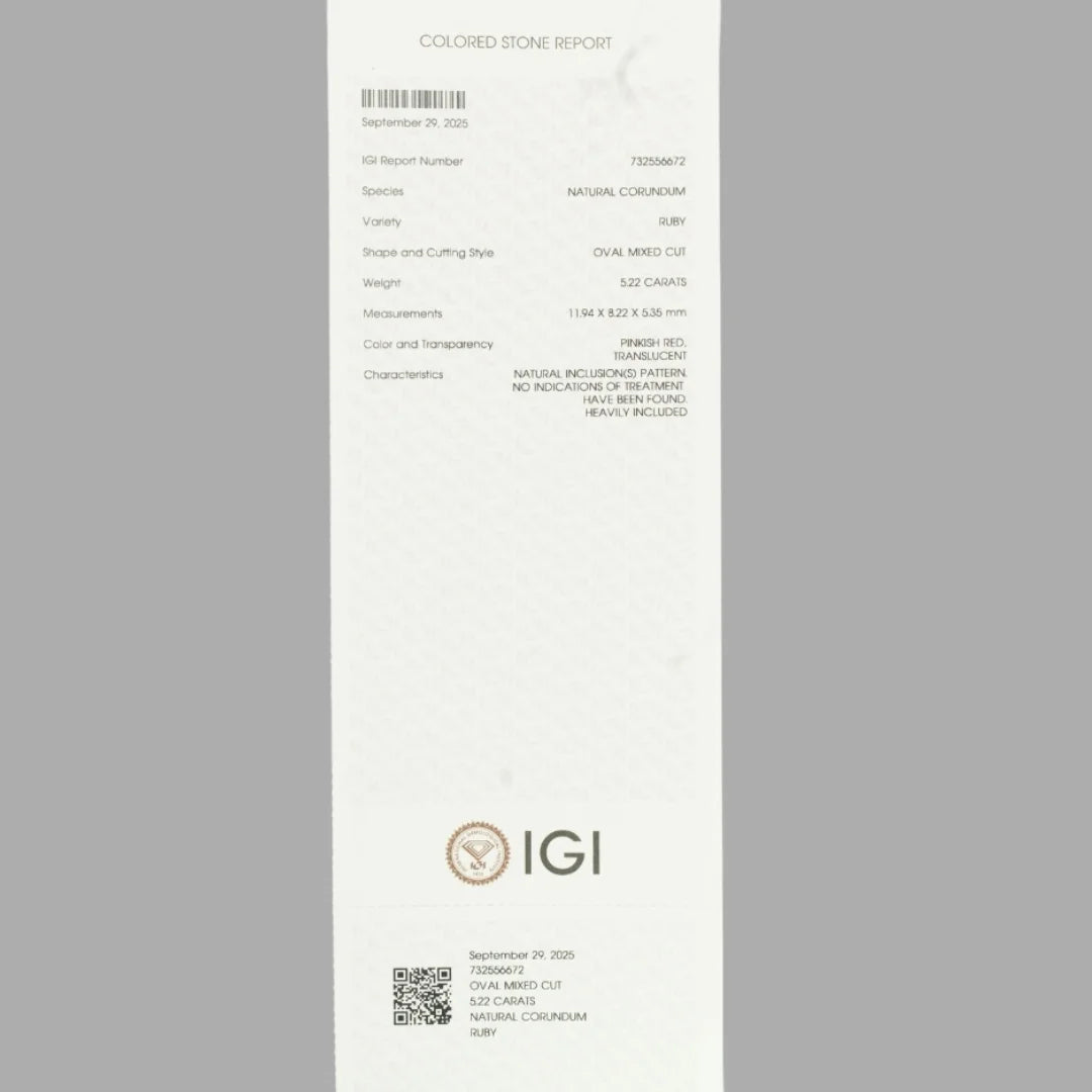 Natural Ruby Oval Mixed Cut - 5.22 Carats