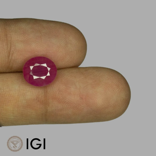 Natural Ruby Oval Mixed Cut - 5.24 Carats