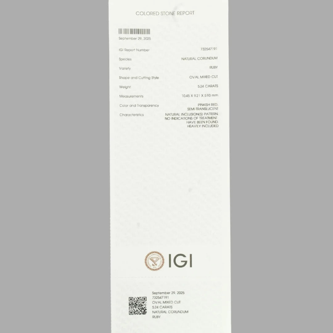 Natural Ruby Oval Mixed Cut - 5.24 Carats