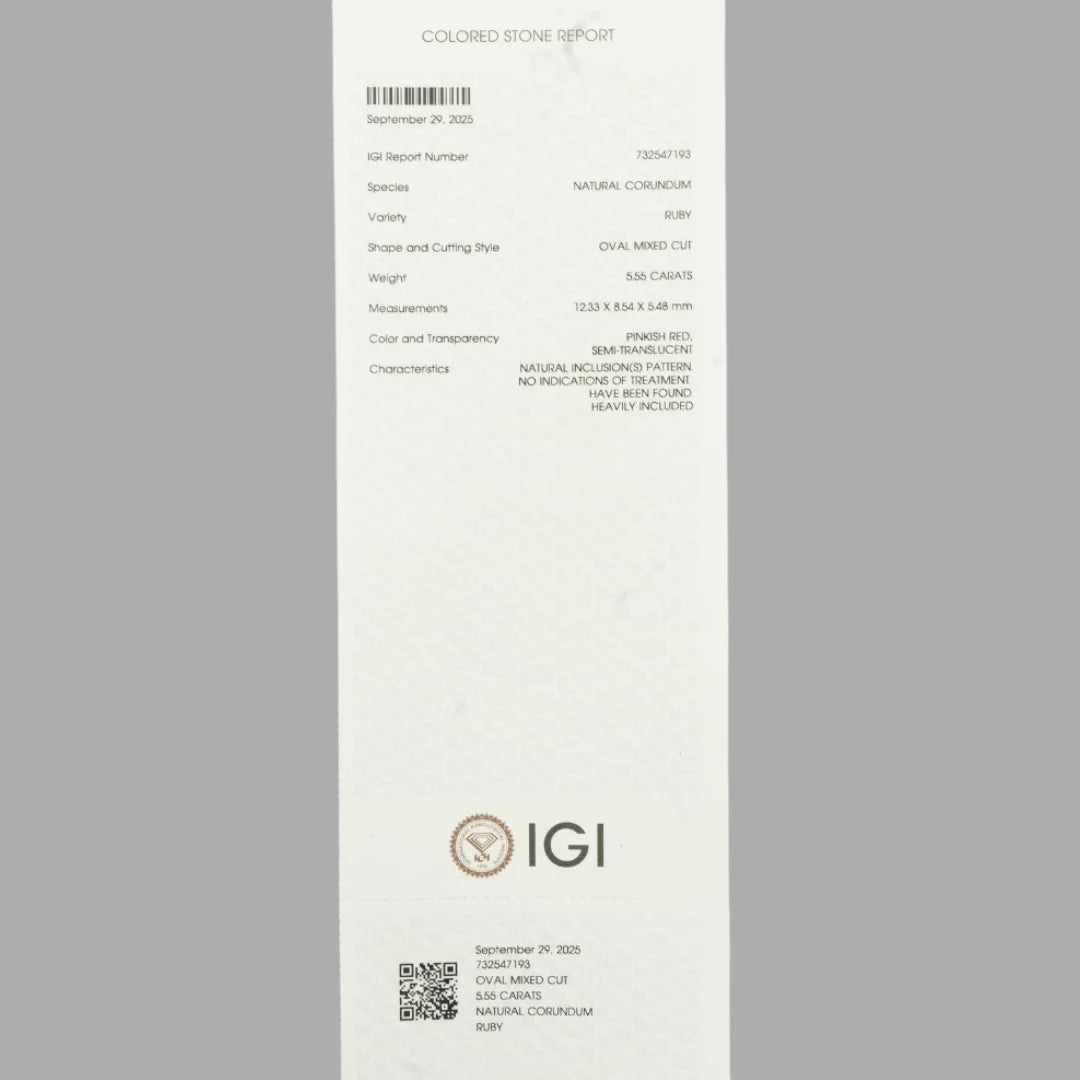 Natural Ruby Oval Mixed Cut - 5.55 Carats