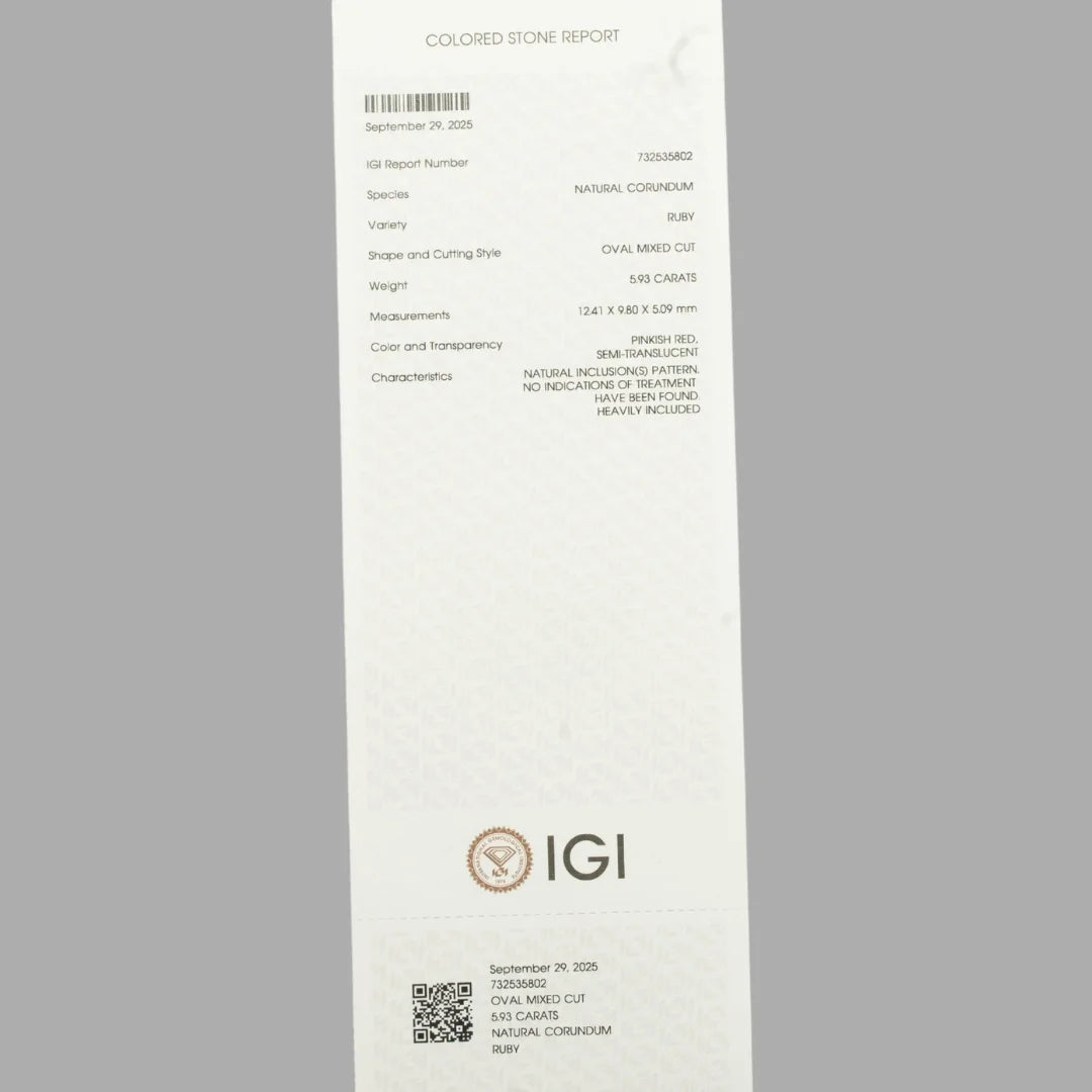 Natural Ruby Oval Mixed Cut - 5.93 Carats