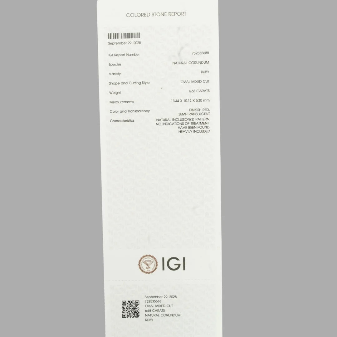 Natural Ruby Oval Mixed Cut - 6.68 Carats