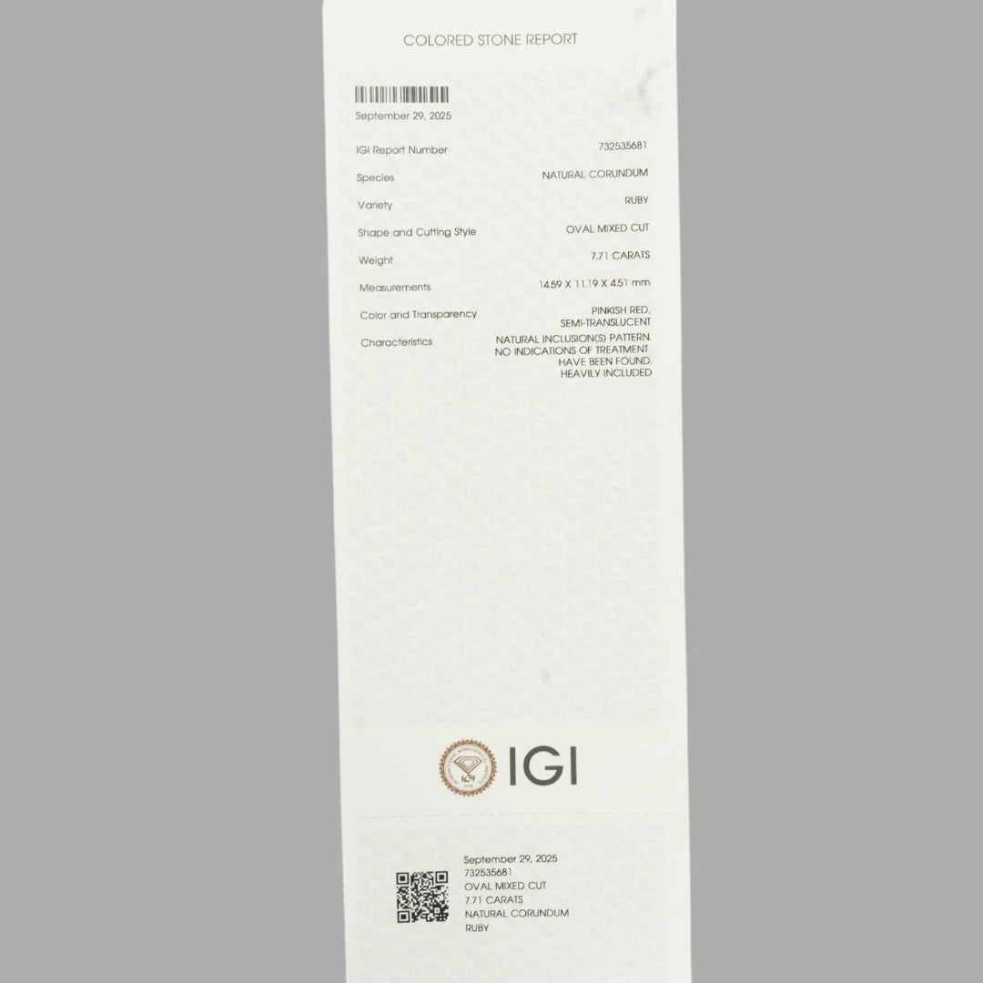 Natural Ruby Oval Mixed Cut - 7.71 Carats