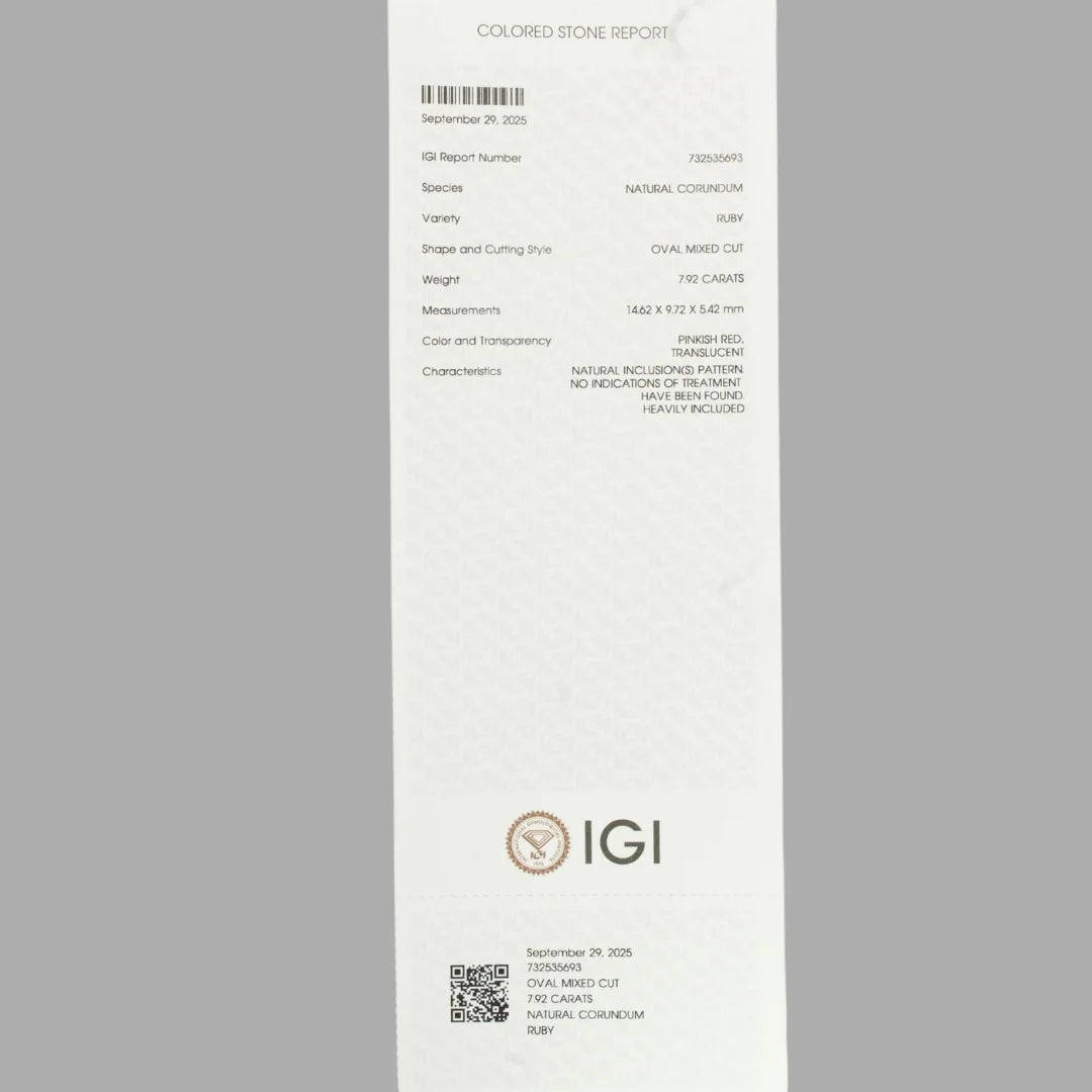 Natural Ruby Oval Mixed Cut - 7.92 Carats