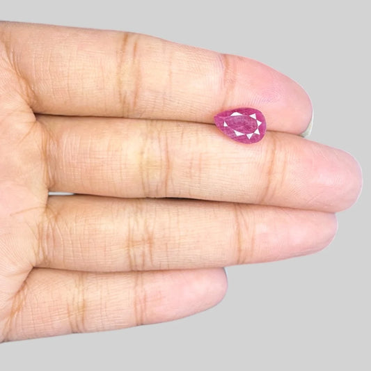 Natural Ruby Pear/Faceted Cut - 2.26 Carats