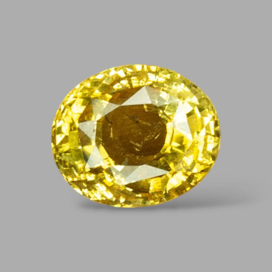 Natural Yellow Sapphire Oval Mixed Cut - 6.28 Carats